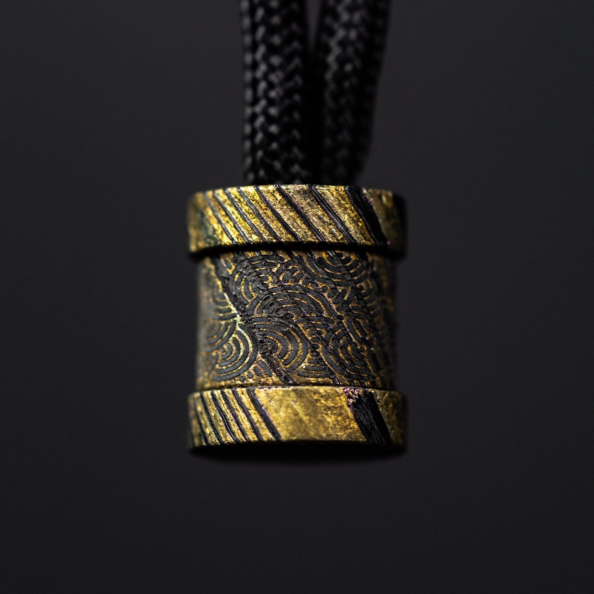 Collins Trace Manufacturing x URBAN 'The End' Bead - ZircuTi Chaos Seigaiha™ - URBAN EDC®