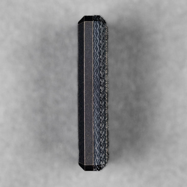 CrowGear x URBAN Don't Worry Stone Slim - Black Micarta & Dusk Titanium w/ Chaos Seigaiha™ - URBAN EDC®
