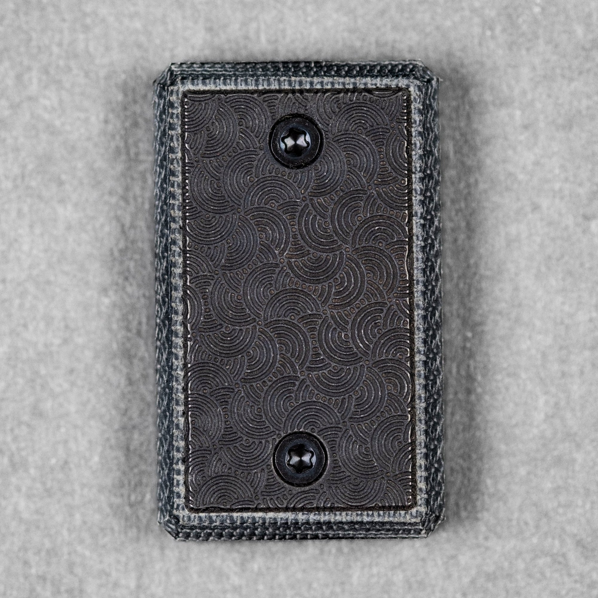 CrowGear x URBAN Don't Worry Stone Slim - Black Micarta & Dusk Titanium w/ Chaos Seigaiha™ - URBAN EDC®