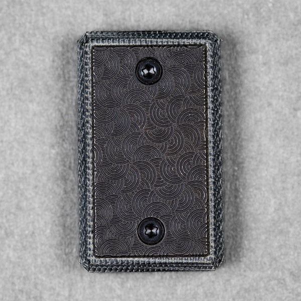 CrowGear x URBAN Don't Worry Stone Slim - Black Micarta & Dusk Titanium w/ Chaos Seigaiha™ - URBAN EDC®