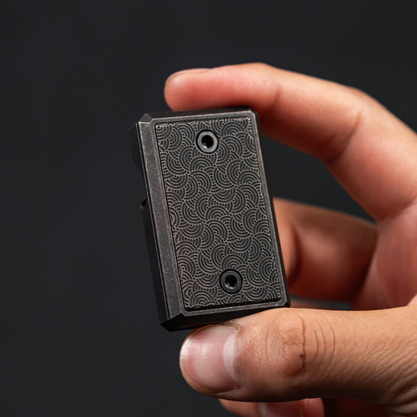 CrowGear x URBAN Don't Worry Stone Slim - Dusk Titanium w/ Chaos Seigaiha™ - URBAN EDC®