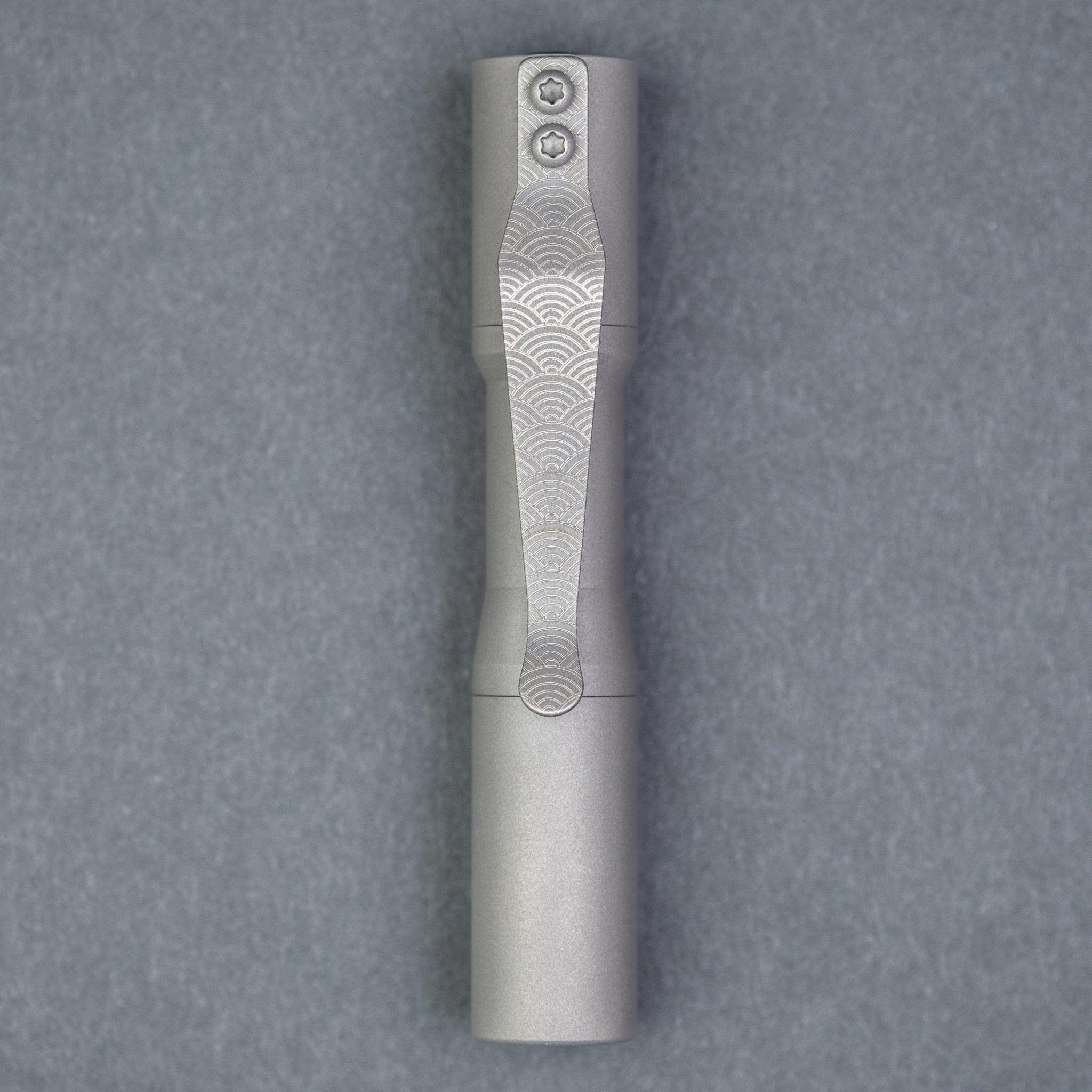 CWF x URBAN Micro Click - Titanium w/ Seigaiha Clip – URBAN EDC®