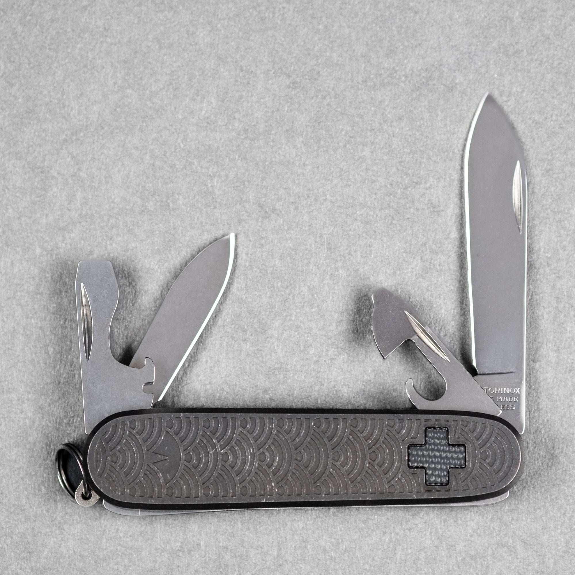 Daily Customs x URBAN Recruit SAK - Seigaiha Titanium Dusk w/ Black Micarta Inlay - URBAN EDC®