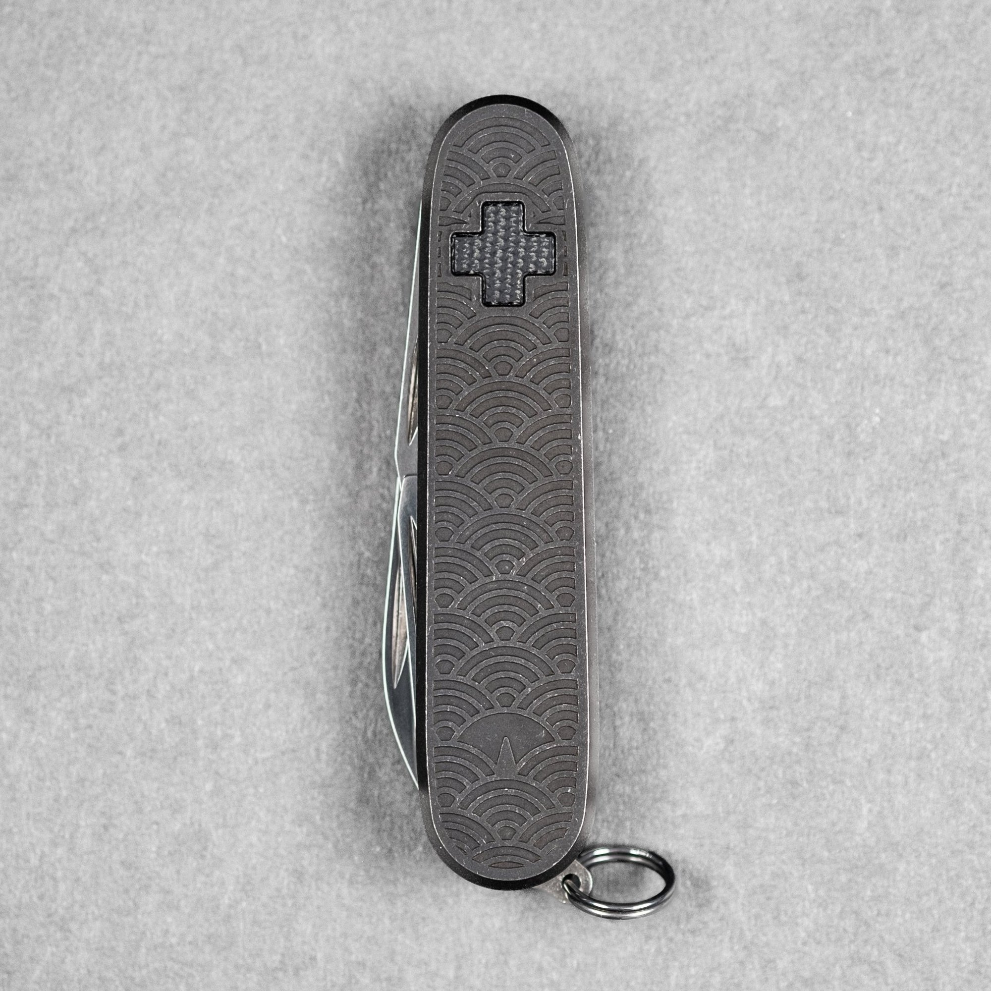 Daily Customs x URBAN Recruit SAK - Seigaiha Titanium Dusk w/ Black Micarta Inlay - URBAN EDC®