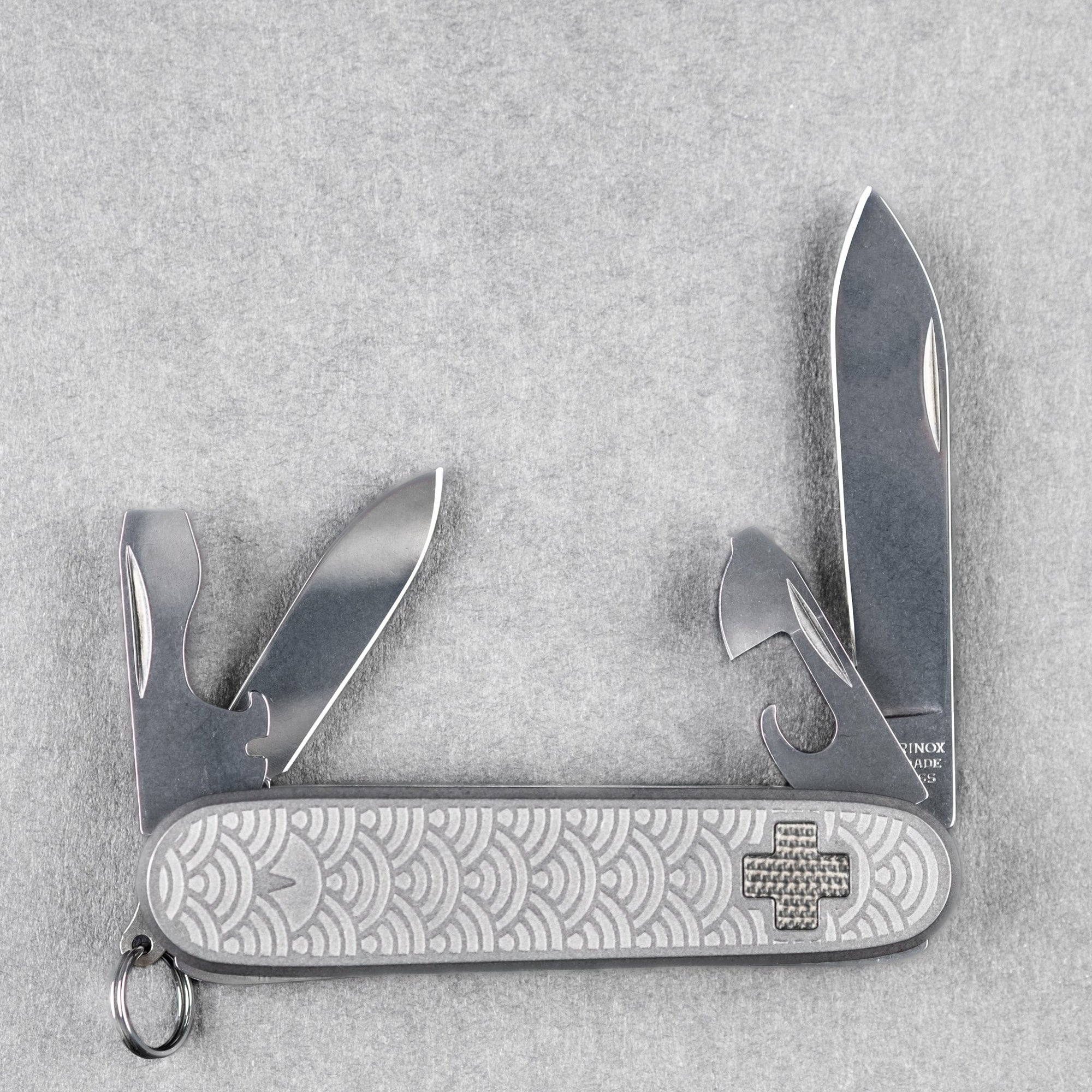 Daily Customs x URBAN Recruit SAK - Seigaiha Titanium w/ Green Micarta Inlay - URBAN EDC®