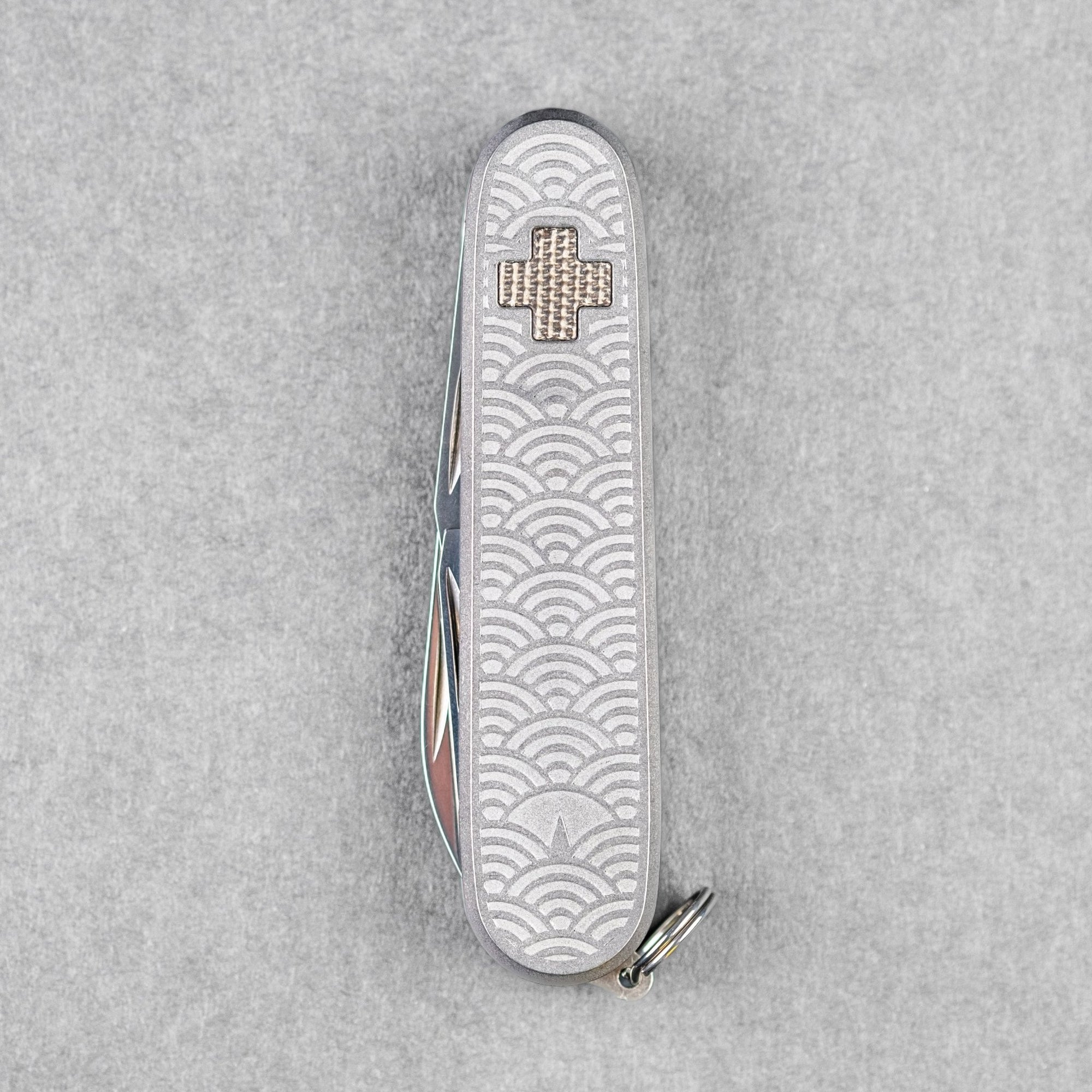 Daily Customs x URBAN Recruit SAK - Seigaiha Titanium w/ Green Micarta Inlay - URBAN EDC®