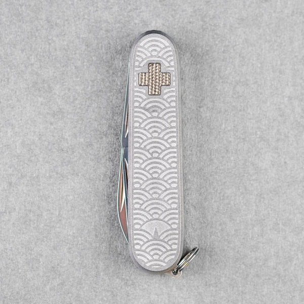 Daily Customs x URBAN Recruit SAK - Seigaiha Titanium w/ Green Micarta Inlay - URBAN EDC®
