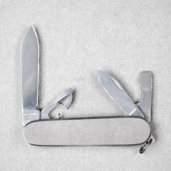 Daily Customs x URBAN Recruit SAK - Seigaiha Titanium w/ Natural Micarta Inlay - URBAN EDC®