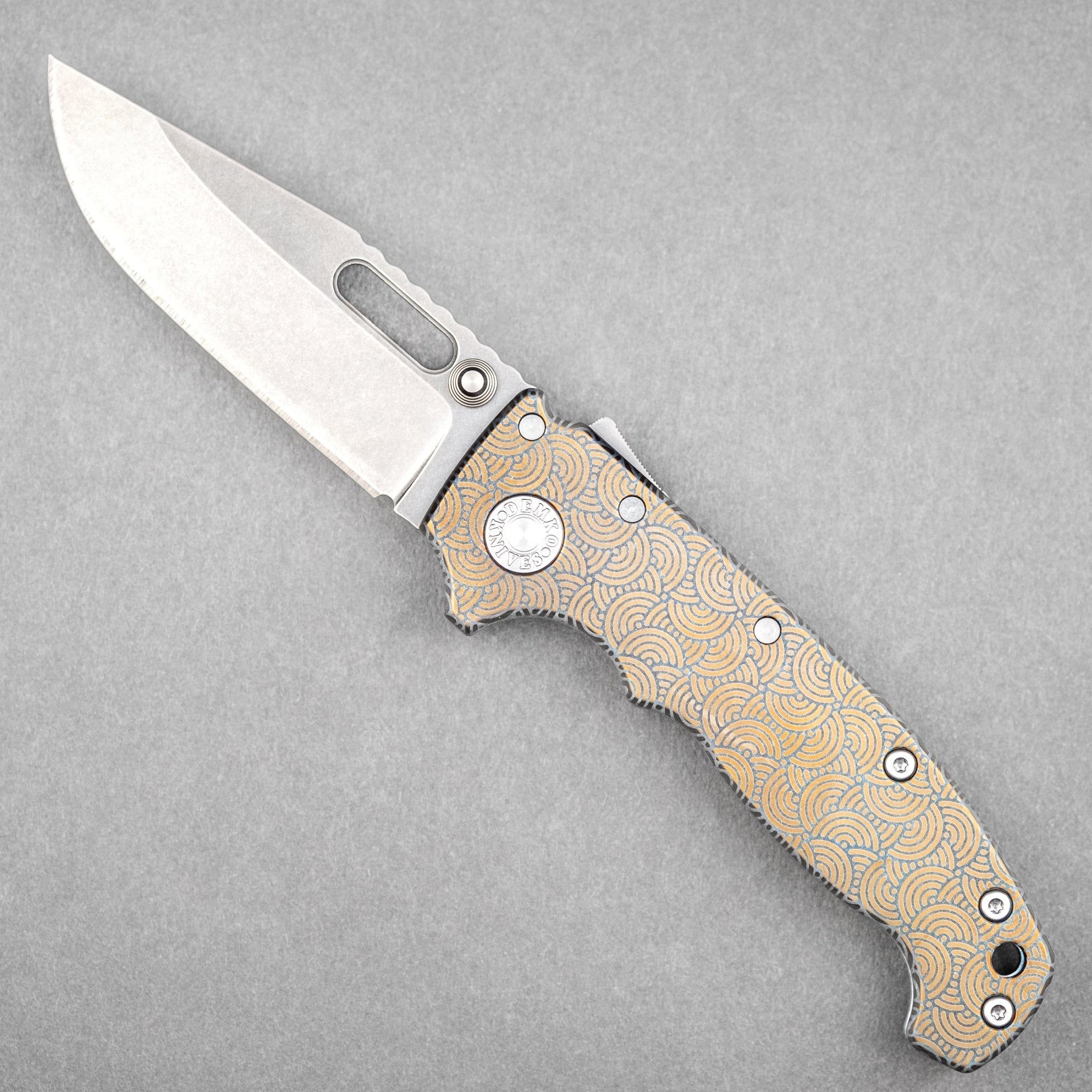 Demko x URBAN MG AD20 Slim - 20CV Clip Point w/ Titanium Chaos Seigaiha™ (Custom) - URBAN EDC®