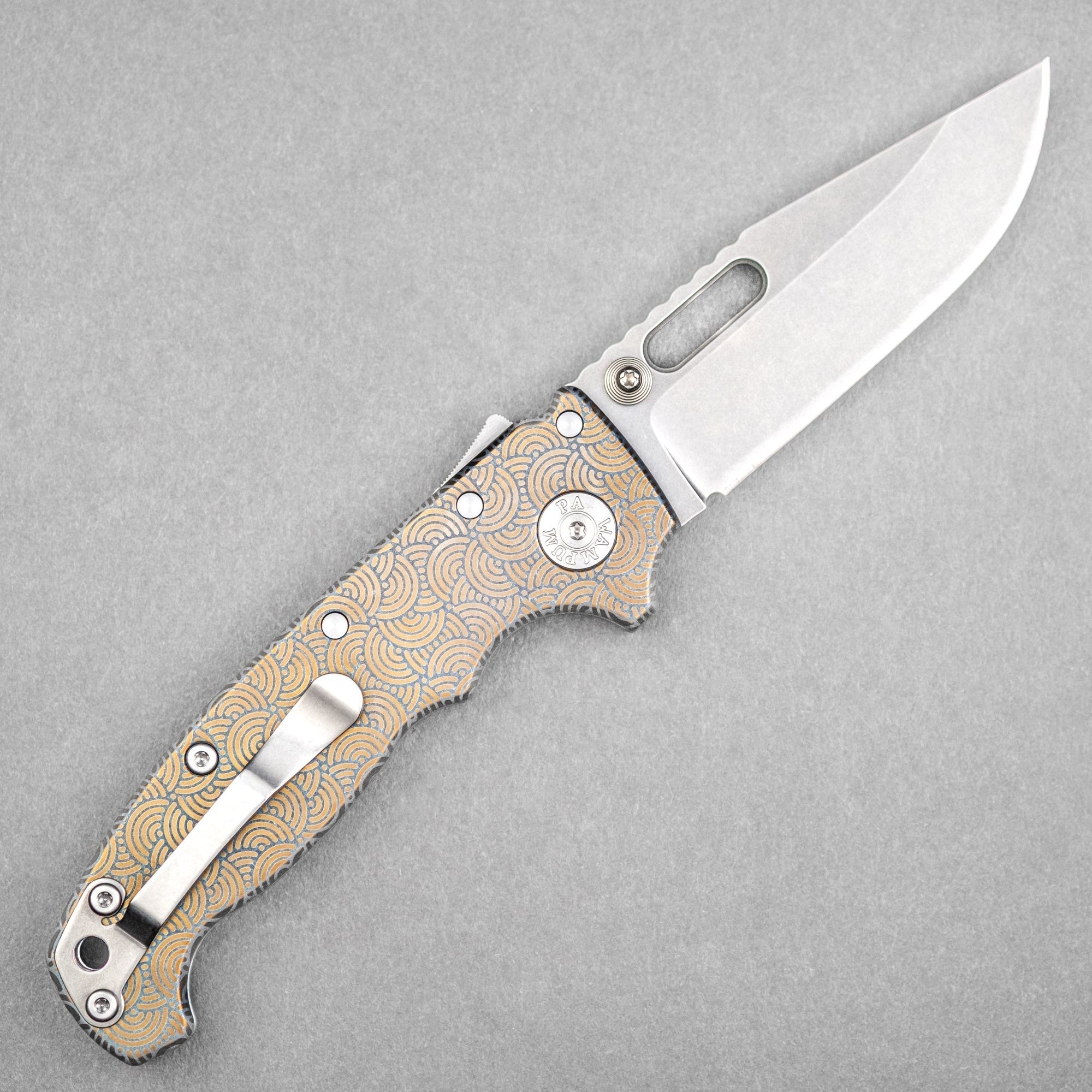 Demko x URBAN MG AD20 Slim - 20CV Clip Point w/ Titanium Chaos Seigaiha™ (Custom) - URBAN EDC®