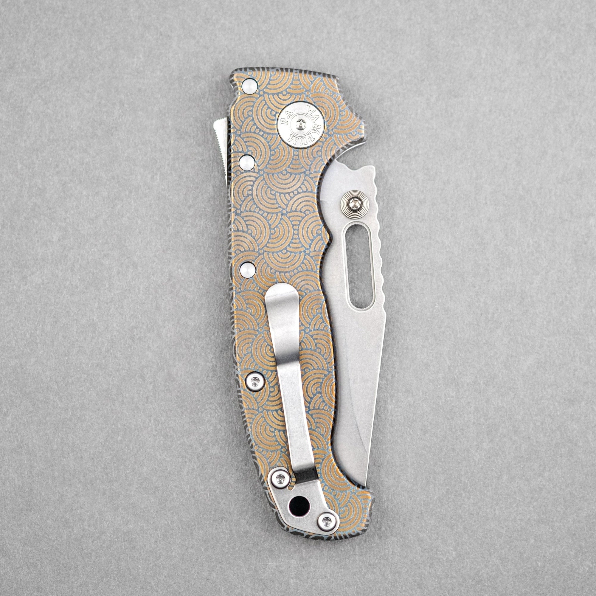 Demko x URBAN MG AD20 Slim - 20CV Clip Point w/ Titanium Chaos Seigaiha™ (Custom) - URBAN EDC®