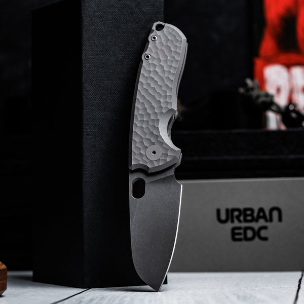 Drop Date (01/14): URBAN F5.5 - Acid - Etched Magnacut & Darkwashed Titanium w/ Jigged Pattern - URBAN EDC®