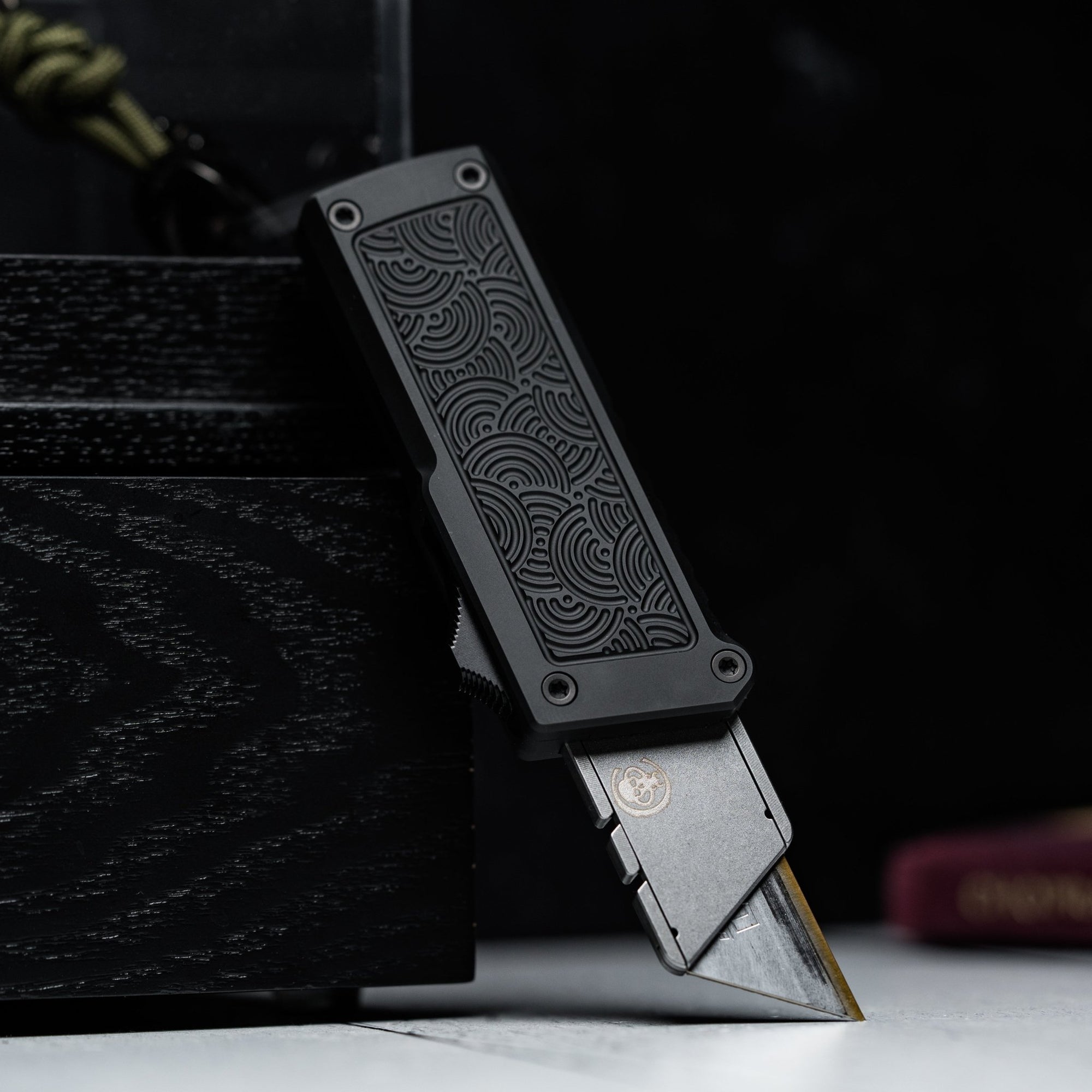 Drop Date (01/21): Chaves x URBAN CHUB OTF w/ Aluminum Chaos Seigaiha™ - Black - URBAN EDC®