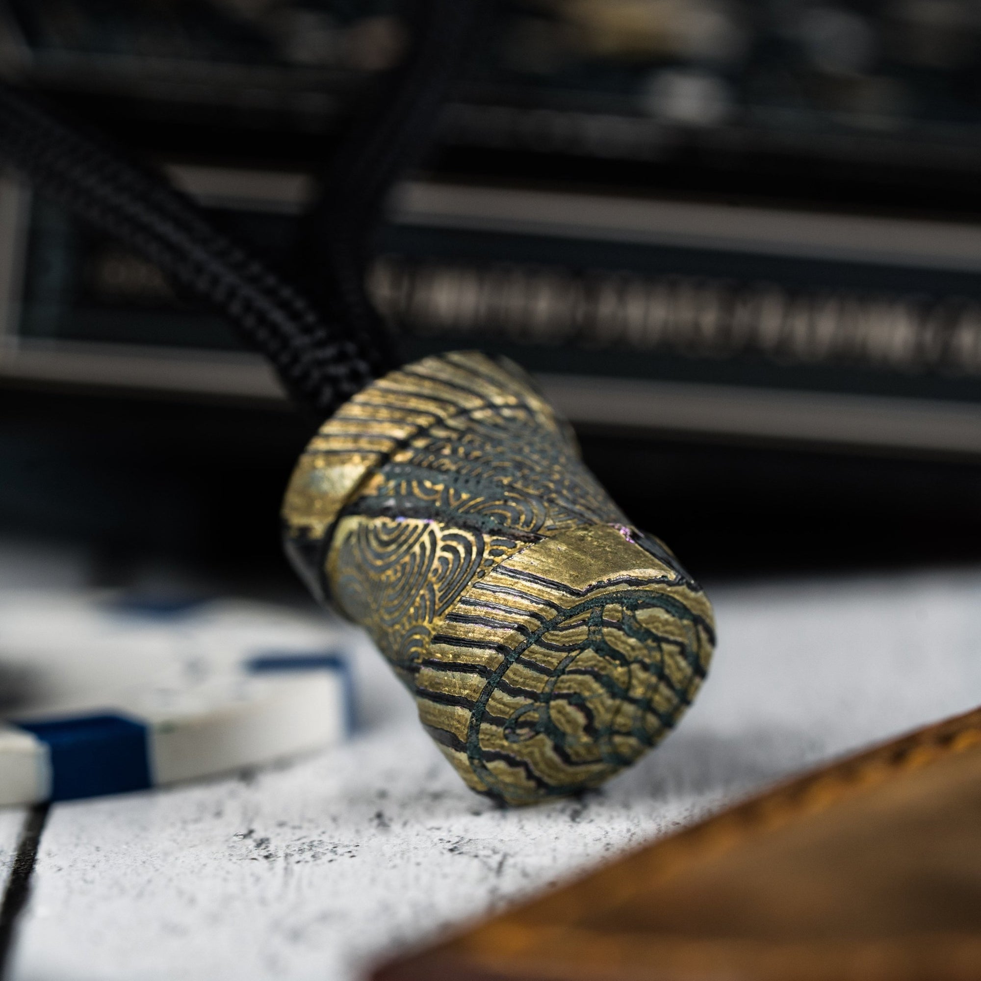 Drop Date (02/04): Collins Trace Manufacturing x URBAN 'The End' Bead - ZircuTi Chaos Seigaiha™ - URBAN EDC®
