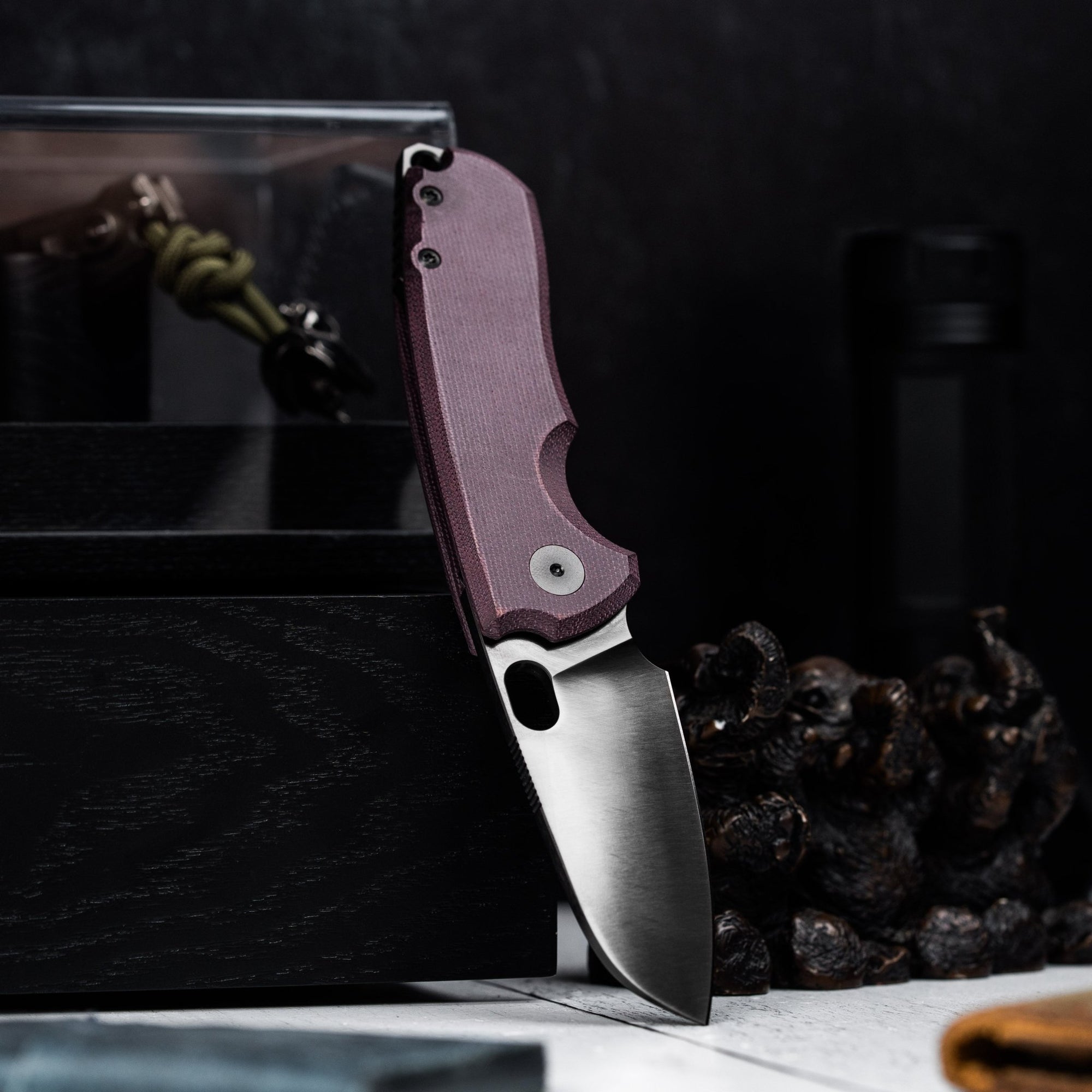Drop Date (02/04): URBAN F5.5 - Polished DLC Magnacut & Burgundy Micarta (Yamato Exclusive) - URBAN EDC®