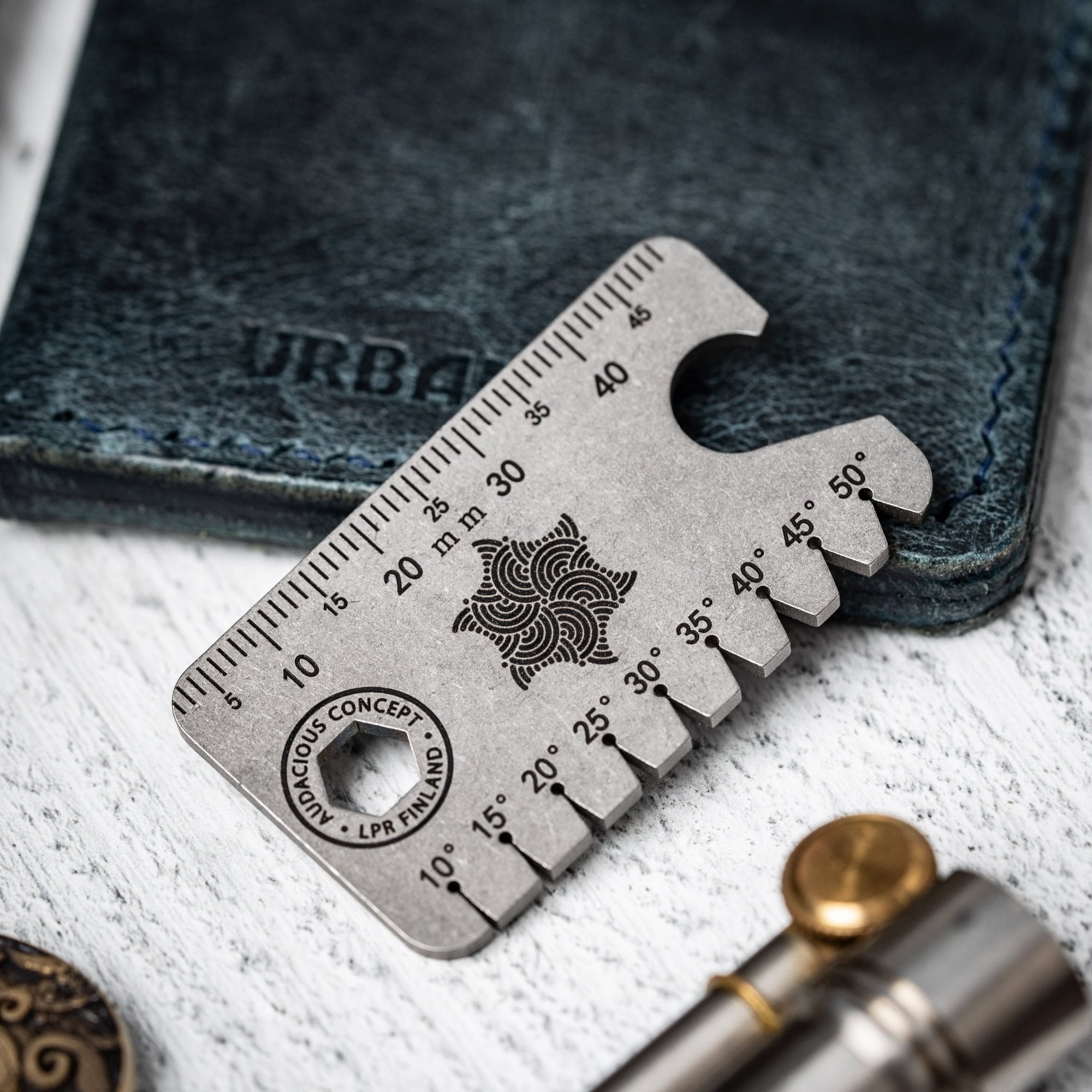 Drop Date (02/11): Audacious Concept Dog Tag Tool V3 w/ Ti Chaos Seigaiha™ Starfish - URBAN EDC®