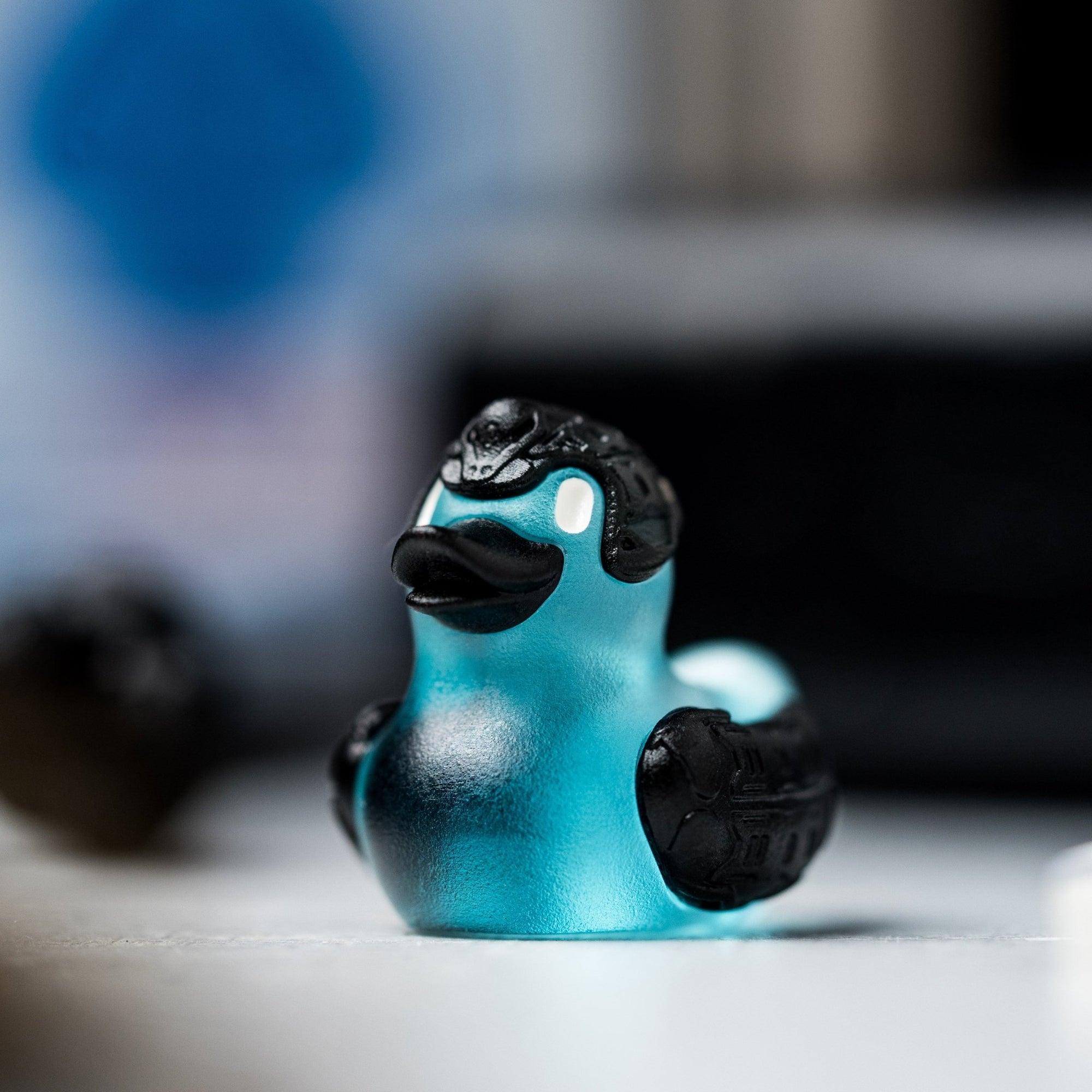 Drop Date (02/11): Lucky Duck Lanyard Bead - Electronic Blue (Grid Edition) - URBAN EDC®