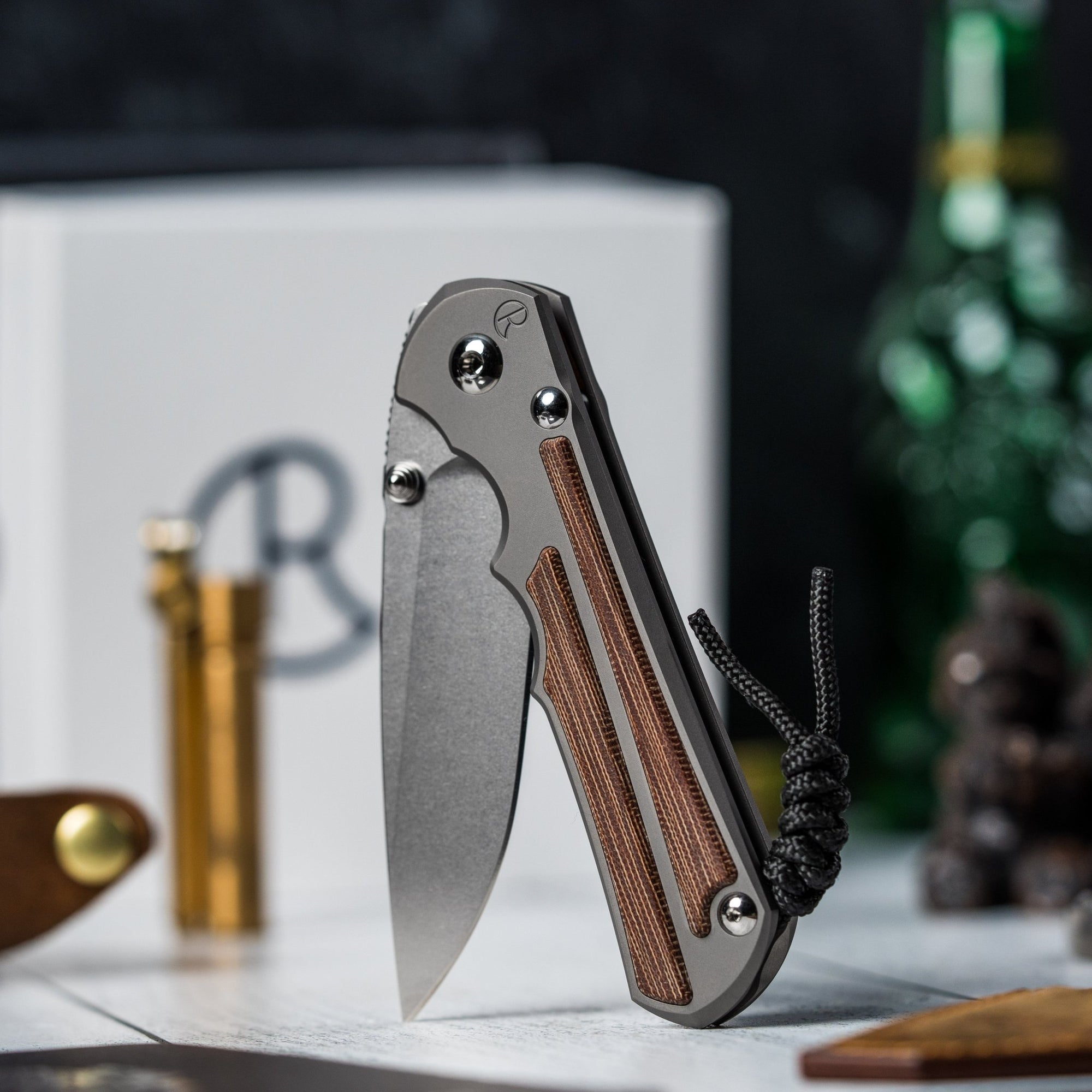 Drop Date (02/18): Chris Reeve Large Inkosi - Drop Point Magnacut & Glass Blasted Titanium w/ Natural Canvas Micarta Inlay - URBAN EDC®