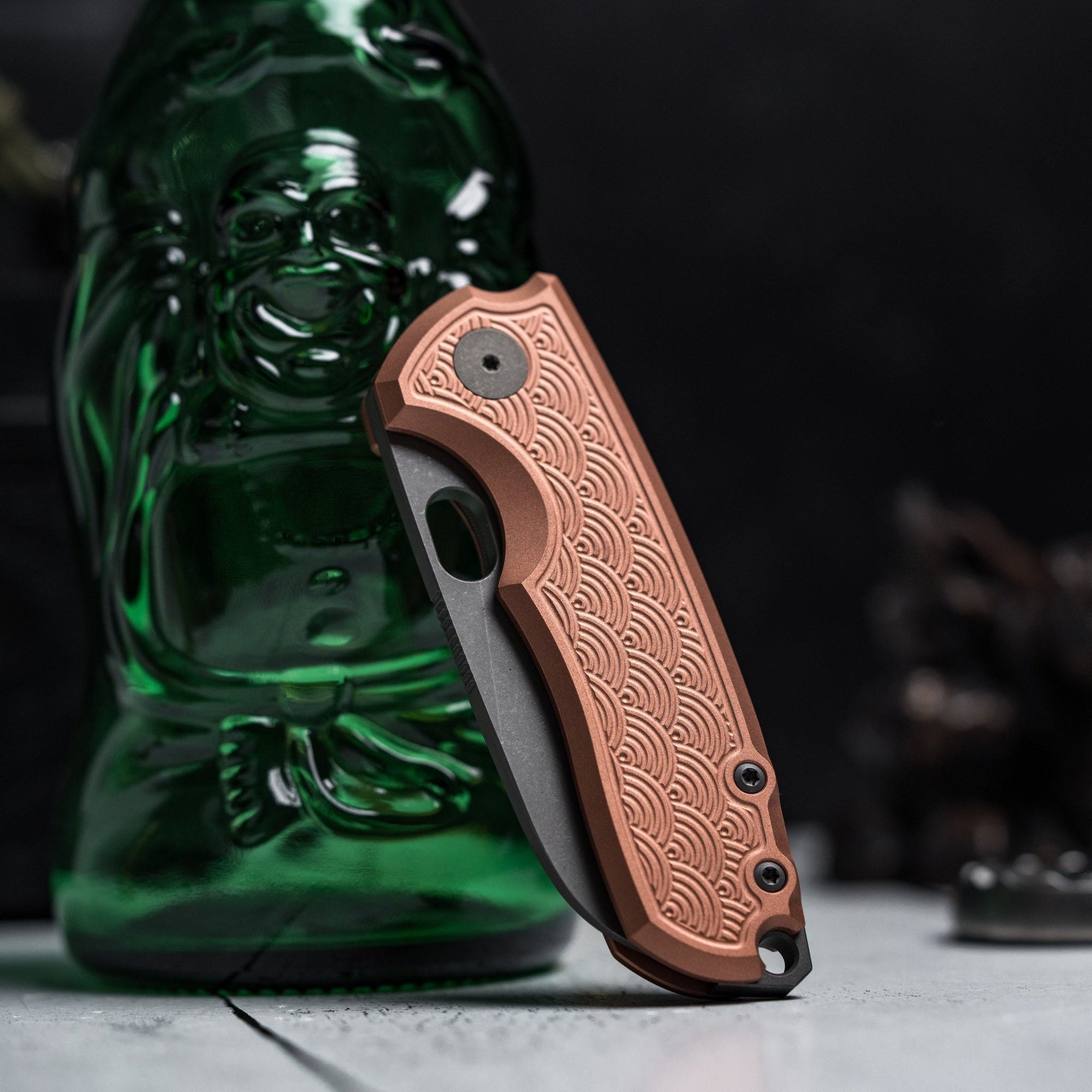 Drop Date (02/18): URBAN F5.5 - Darkwashed Magnacut & Copper w/ Seigaiha Pattern - URBAN EDC®