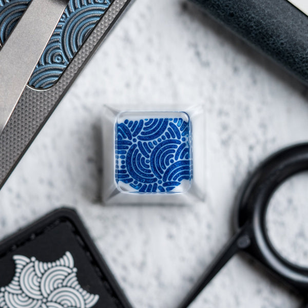 Drop Date (03/04): Frumpzkeys x URBAN Chaos Seigaiha™ Keycap - Metallic Blue - URBAN EDC®