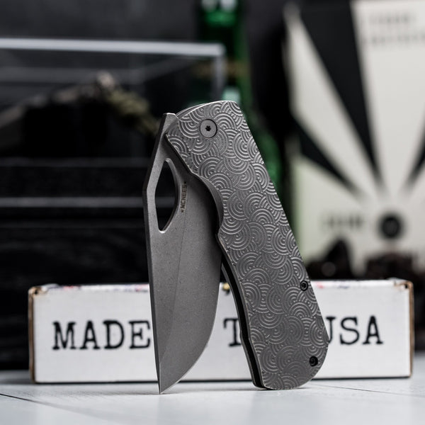 Drop Date (03/04): McNees x URBAN Dixon - Atomic Stonewashed Titanium w/ Chaos Seigaiha™ - URBAN EDC®