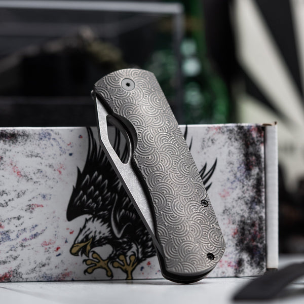 Drop Date (03/04): McNees x URBAN Dixon - Atomic Stonewashed Titanium w/ Chaos Seigaiha™ - URBAN EDC®
