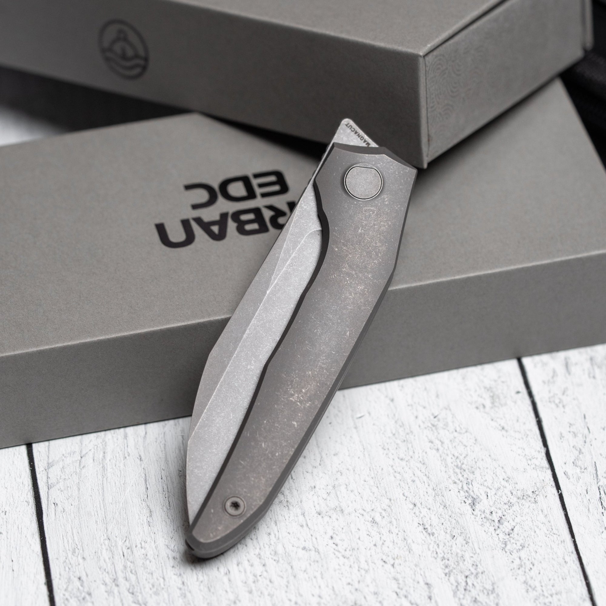 Drop Date (03/11): URBAN Nitroglide - Darkwashed Magnacut w/ Darkwashed Titanium - URBAN EDC®