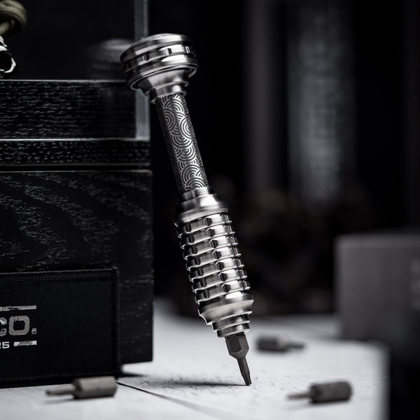 Drop Date (03/25): Griffin Co x URBAN MKIII Driver - Satin Titanium w/ Chaos Seigaiha™ - URBAN EDC®