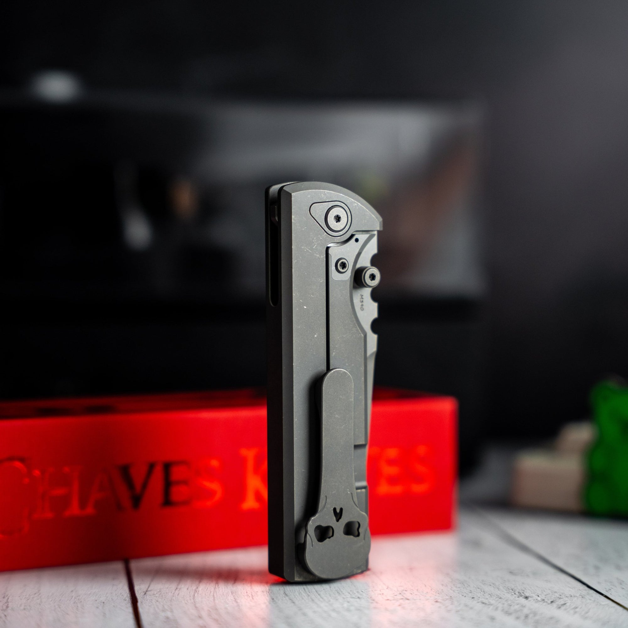 Drop Date (04/08): Chaves x URBAN NTAK Integral - Dark Stonewash M390 w/ Dark Stonewash Titanium Chaos Seigaiha™ - URBAN EDC®