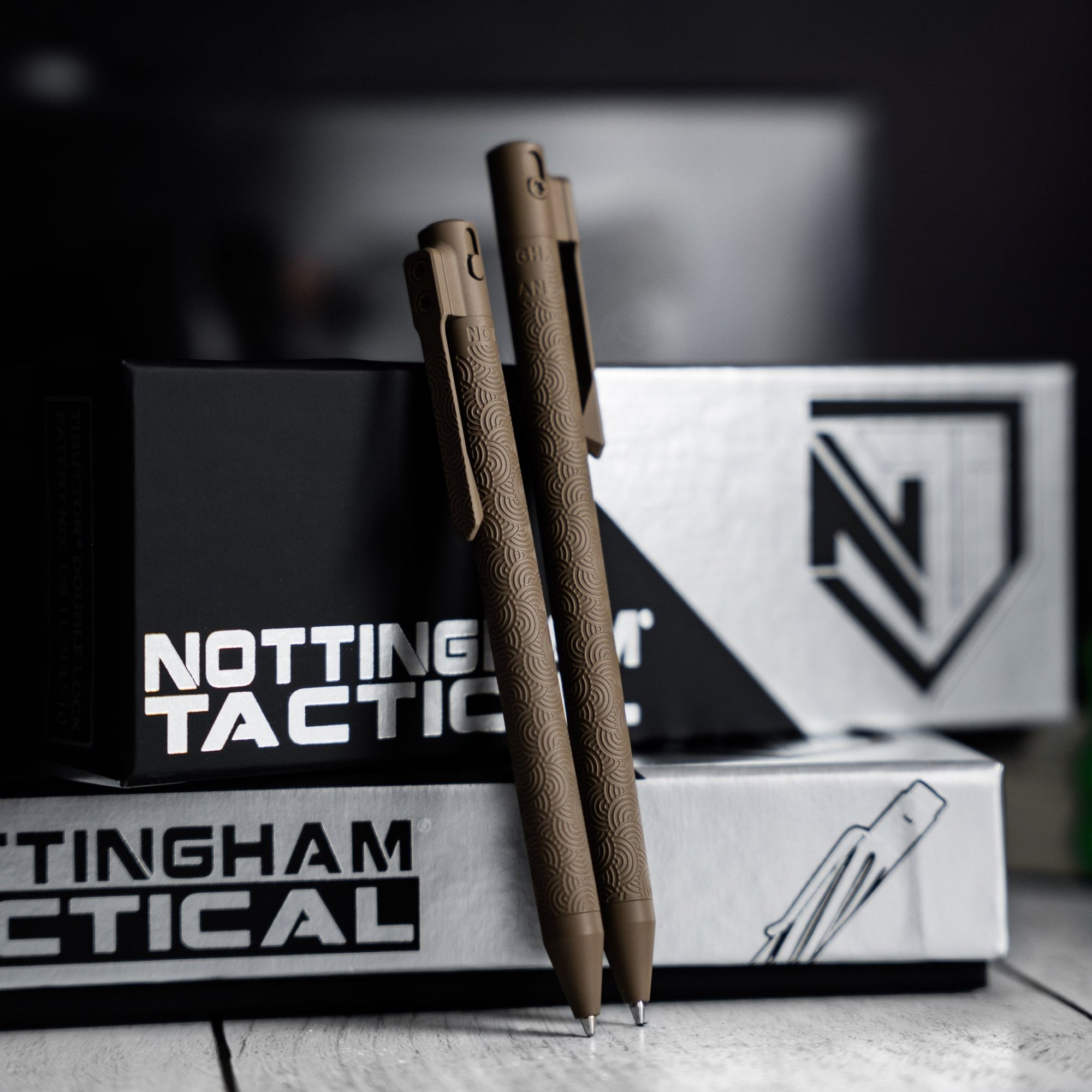 Drop Date (04/08): Nottingham Tactical x URBAN TB360™ Pen - FDE Ti Cerakote Chaos Seigaiha™ w/ Milled Chaos Seigaiha™ Clip - URBAN EDC®