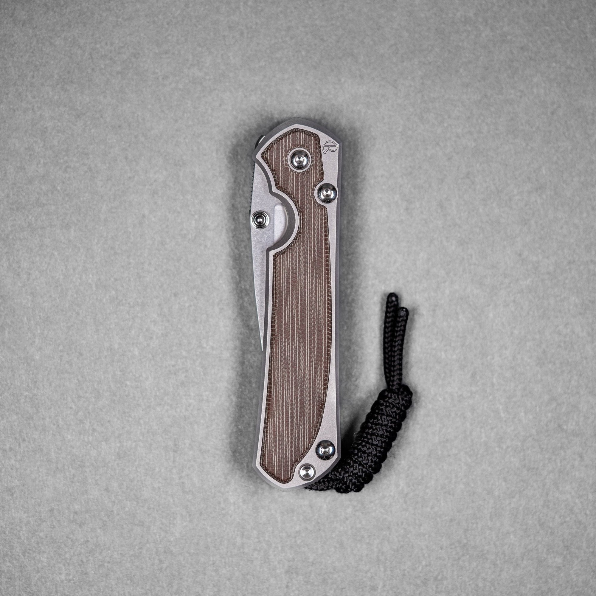 Drop Date (04/22): Chris Reeve Small Sebenza 31 - Drop Point Magnacut & Glass Blasted Titanium w/ Natural Canvas Micarta - URBAN EDC®