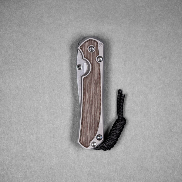 Drop Date (04/22): Chris Reeve Small Sebenza 31 - Drop Point Magnacut & Glass Blasted Titanium w/ Natural Canvas Micarta - URBAN EDC®