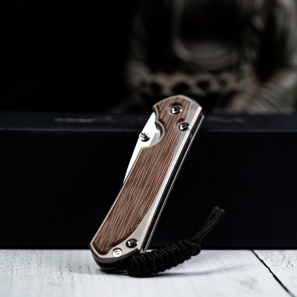 Drop Date (04/22): Chris Reeve Small Sebenza 31 - Drop Point Magnacut & Glass Blasted Titanium w/ Natural Canvas Micarta - URBAN EDC®
