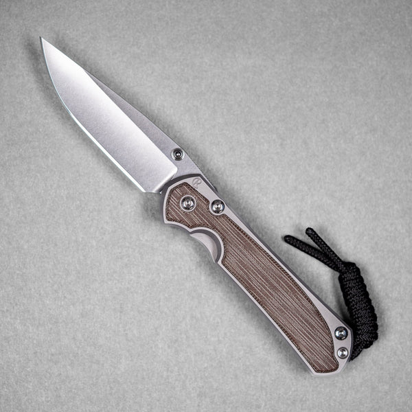 Drop Date (04/22): Chris Reeve Small Sebenza 31 - Drop Point Magnacut & Glass Blasted Titanium w/ Natural Canvas Micarta - URBAN EDC®