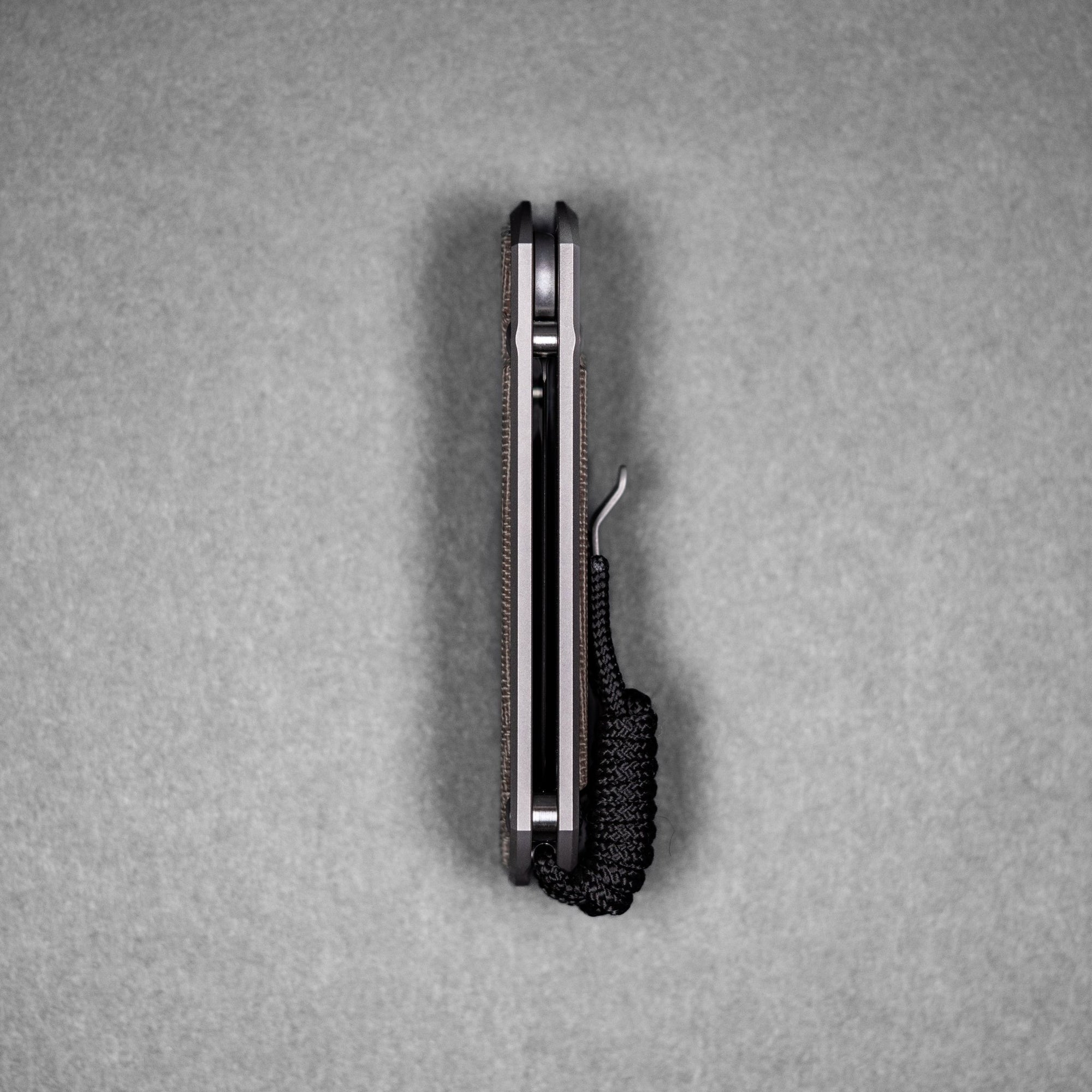 Drop Date (04/22): Chris Reeve Small Sebenza 31 - Drop Point Magnacut & Glass Blasted Titanium w/ Natural Canvas Micarta - URBAN EDC®