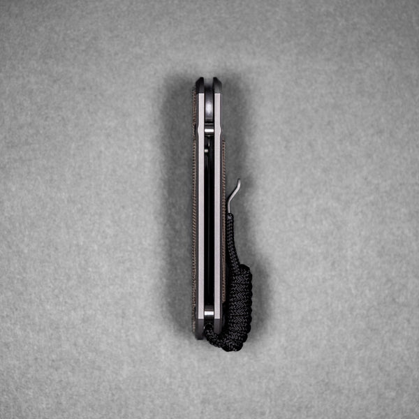 Drop Date (04/22): Chris Reeve Small Sebenza 31 - Drop Point Magnacut & Glass Blasted Titanium w/ Natural Canvas Micarta - URBAN EDC®