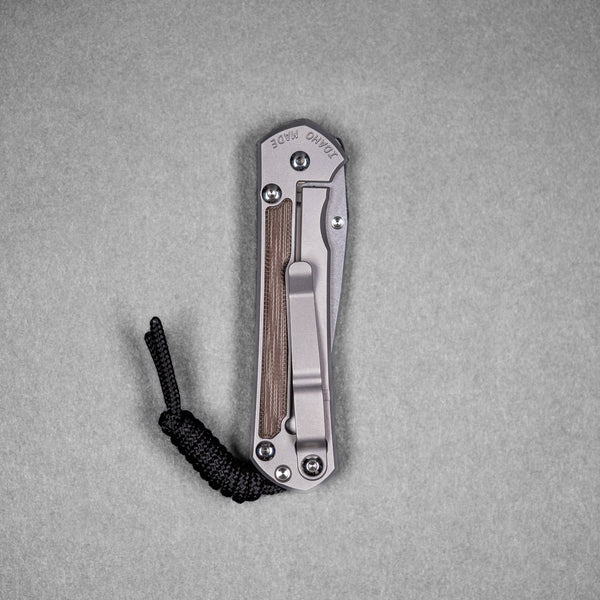 Drop Date (04/22): Chris Reeve Small Sebenza 31 - Drop Point Magnacut & Glass Blasted Titanium w/ Natural Canvas Micarta - URBAN EDC®