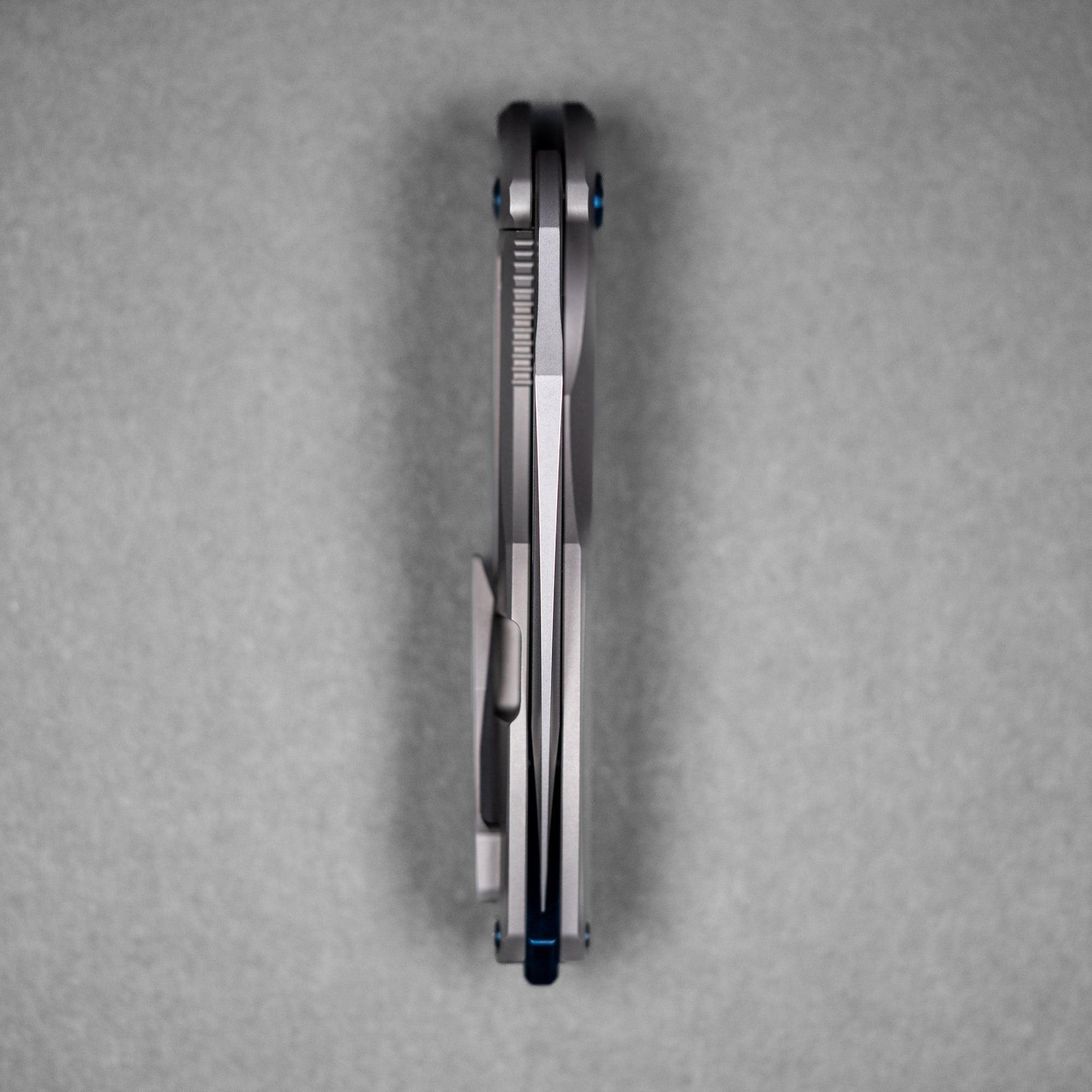 Drop Date (04/22): Koenig Arius Flipper - Burnished M390 w/ Polished Flats & Titanium w/ Blue Accents - URBAN EDC®