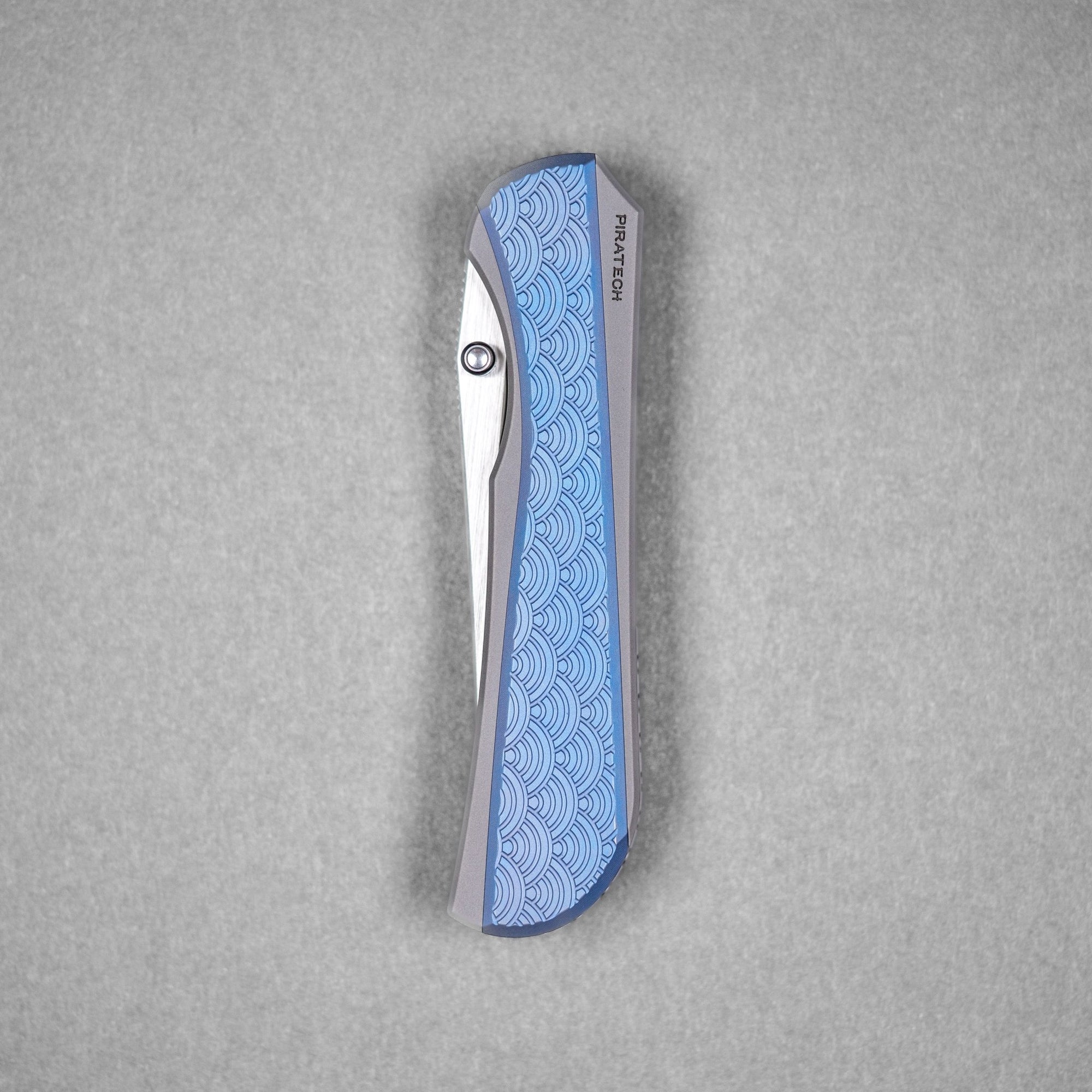 Drop Date (04/22): Piratech x URBAN Saga - Satin S90V & Bead Blast Titanium w/ Blue Seigaiha - URBAN EDC®