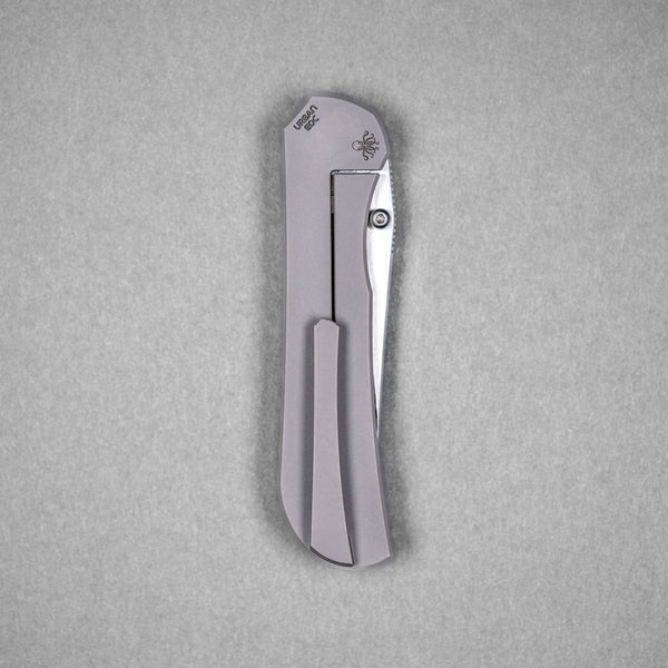 Drop Date (04/22): Piratech x URBAN Saga - Satin S90V & Bead Blast Titanium w/ Blue Seigaiha - URBAN EDC®