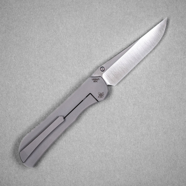 Drop Date (04/22): Piratech x URBAN Saga - Satin S90V & Bead Blast Titanium w/ Blue Seigaiha - URBAN EDC®