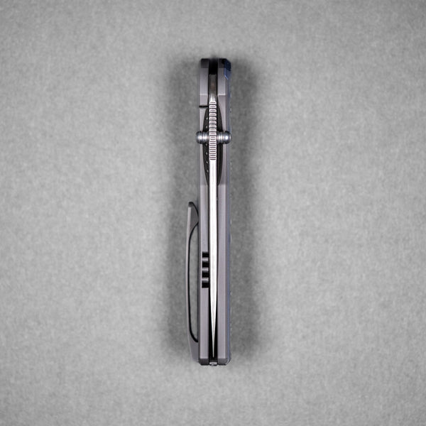 Drop Date (04/22): Piratech x URBAN Saga - Satin S90V & Bead Blast Titanium w/ Blue Seigaiha - URBAN EDC®