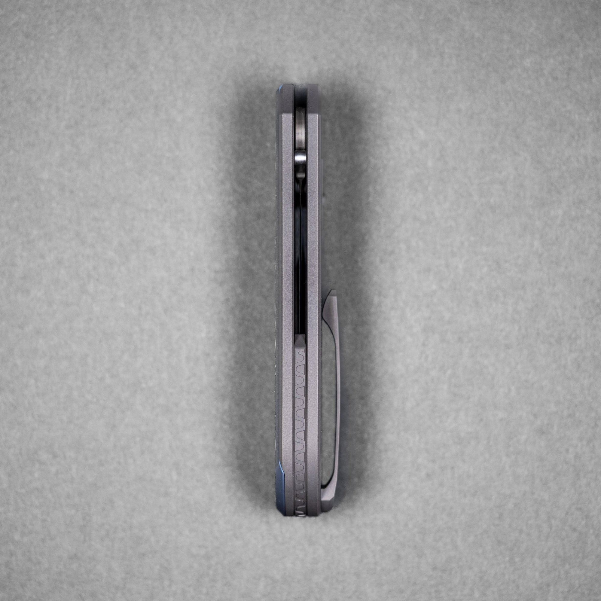 Drop Date (04/22): Piratech x URBAN Saga - Satin S90V & Bead Blast Titanium w/ Blue Seigaiha - URBAN EDC®