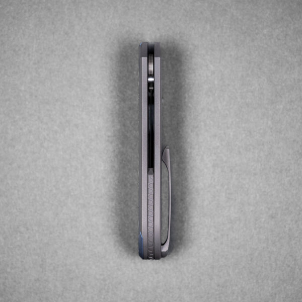 Drop Date (04/22): Piratech x URBAN Saga - Satin S90V & Bead Blast Titanium w/ Blue Seigaiha - URBAN EDC®