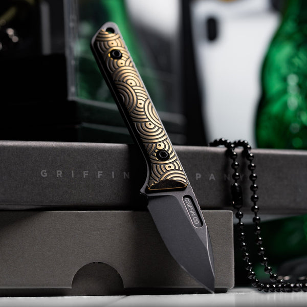 Drop Date (04/29): Griffin Co x URBAN Scout Medic - Blackwashed Magnacut & Bronze Ti Chaos Seigaiha™ - URBAN EDC®