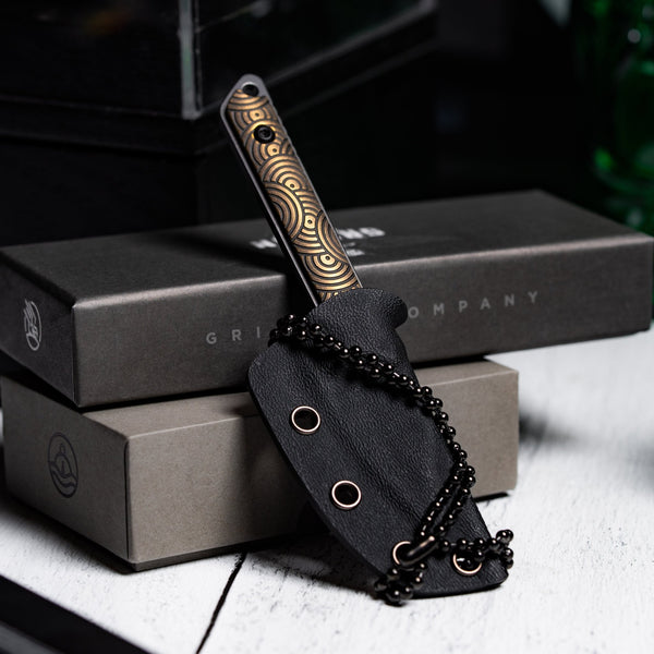 Drop Date (04/29): Griffin Co x URBAN Scout Medic - Blackwashed Magnacut & Bronze Ti Chaos Seigaiha™ - URBAN EDC®