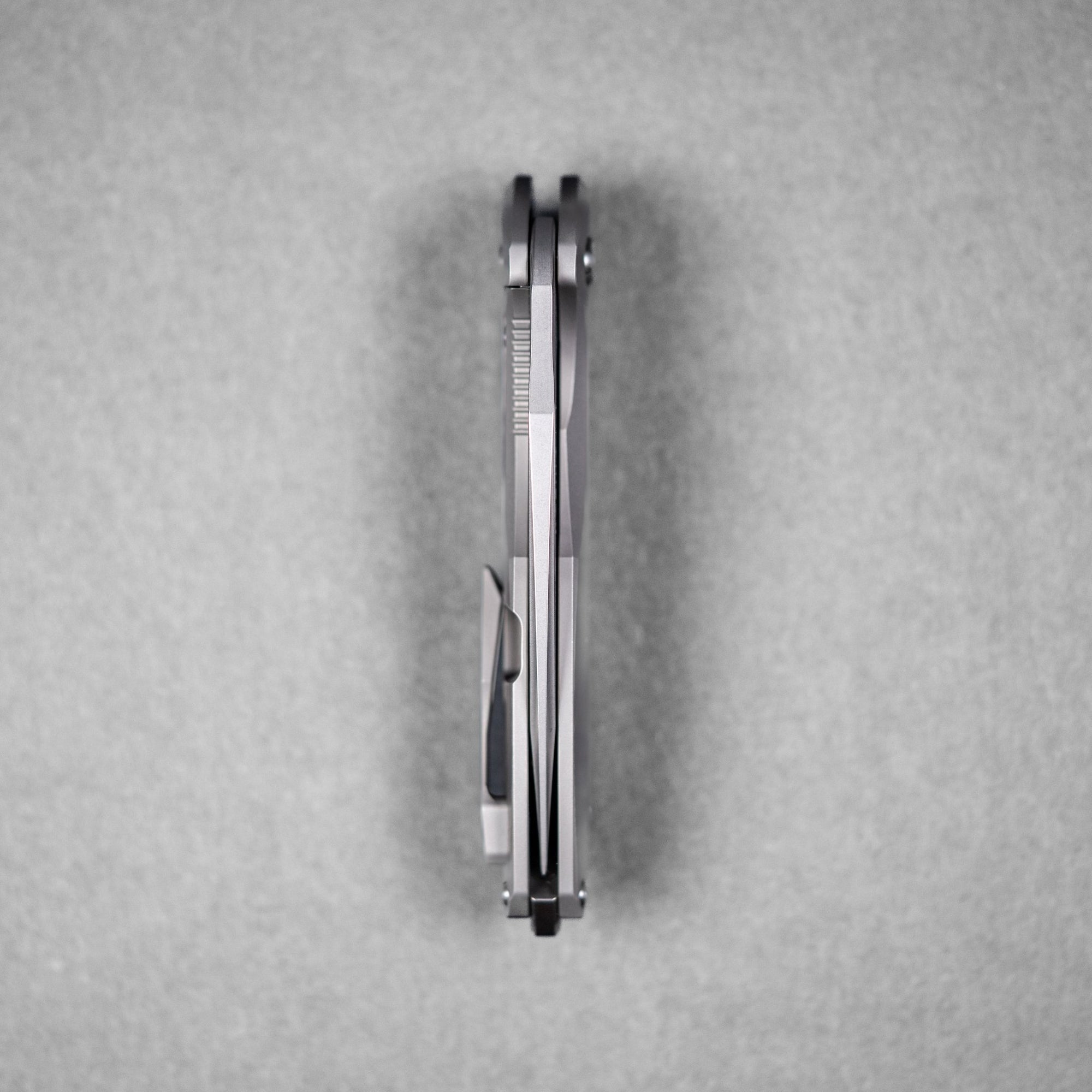 Drop Date (04/29): Koenig Mini Arius Flipper - Burnished M390 w/ Polished Flats & Patterned Titanium - URBAN EDC®