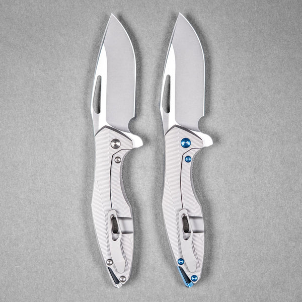 Drop Date (04/29): Koenig Mini Arius Flipper - Burnished M390 w/ Polished Flats & Patterned Titanium - URBAN EDC®