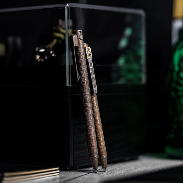 Drop Date (04/29): Nottingham Tactical x URBAN TB360™ Pen - Battle - Ground Two - Tone Ti Chaos Seigaiha™ w/ Milled Chaos Seigaiha™ Clip - URBAN EDC®