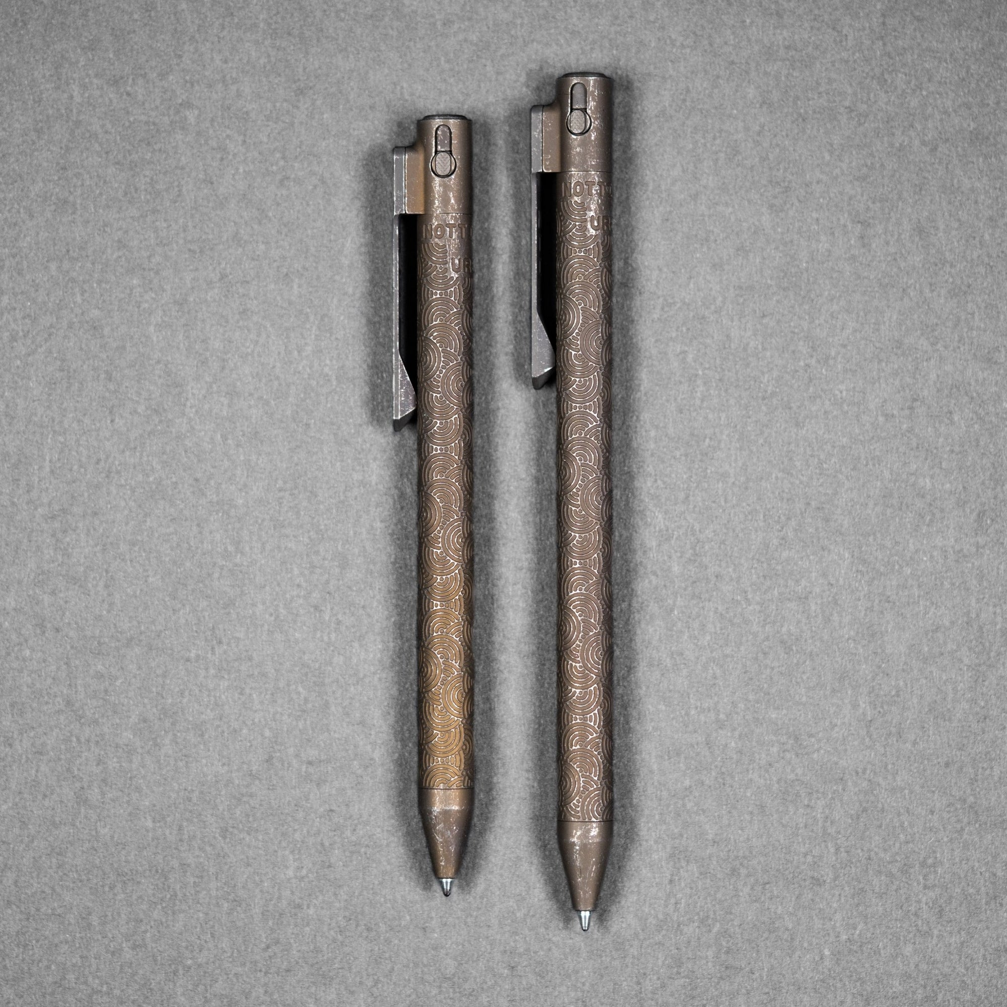 Drop Date (04/29): Nottingham Tactical x URBAN TB360™ Pen - Battle - Ground Two - Tone Ti Chaos Seigaiha™ w/ Milled Chaos Seigaiha™ Clip - URBAN EDC®